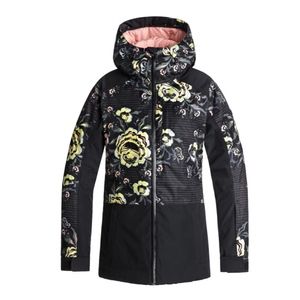 -NWT- ROXY women's black torah roses snow jacket